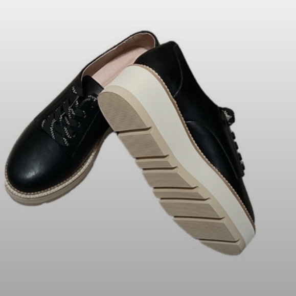 Chelsea & Violet Irena Lace-Up Lug Sole Platform Oxfords Size 6.5/7 - Picture 9 of 10